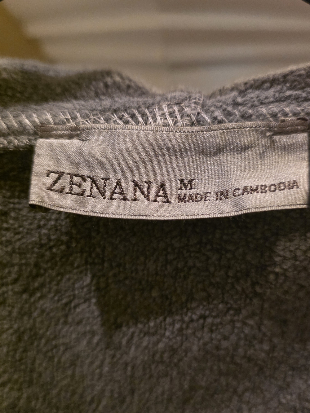Zenana Outfitters Charcoal Gray Pullover Hoodie - Picture 3 of 3